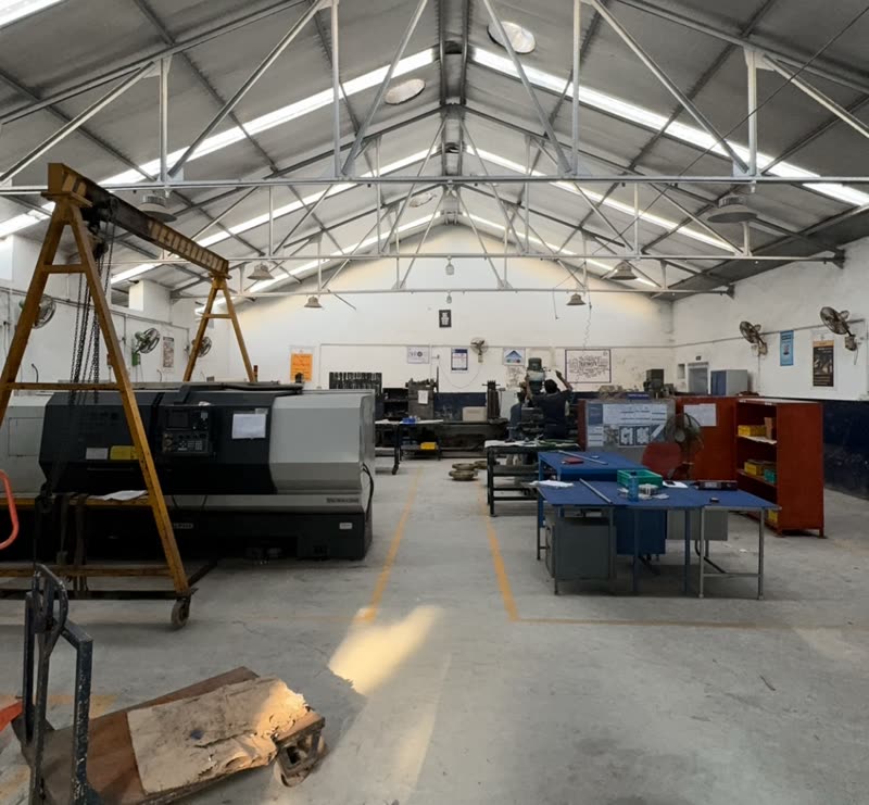 CNC lathe and assembly bays inside the IA Flow Elements production shop
